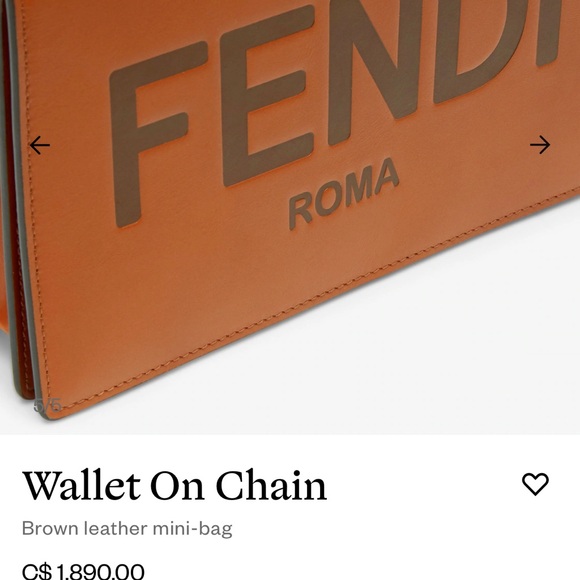 FENDI ROMA Wallet on Chain - Picture 3 of 3
